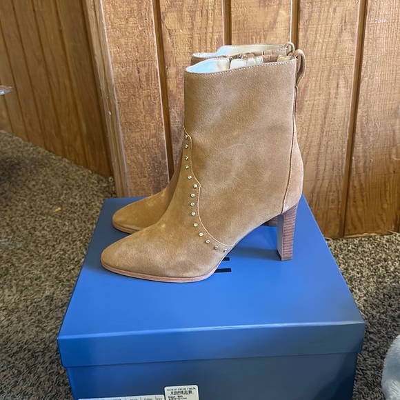 PAIGE Shoes - *FINAL* PAIGE Casey Pointed Toe Bootie: COGNAC SUEDE: NIB: SZ 10.5